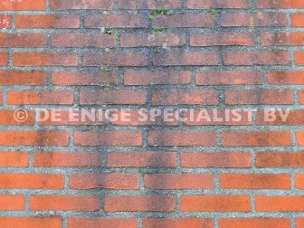 rode baksteen met zwarte aanslag